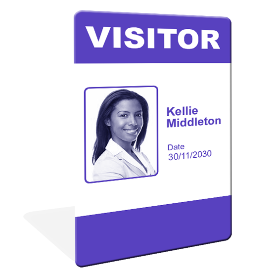 Rewritable visitor card