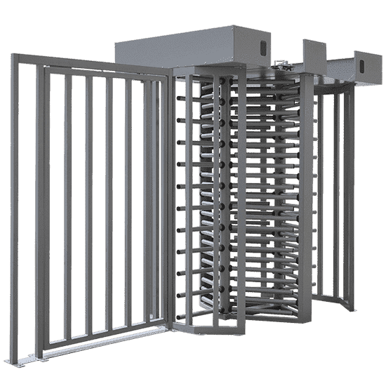 Turnstile with access gate attached