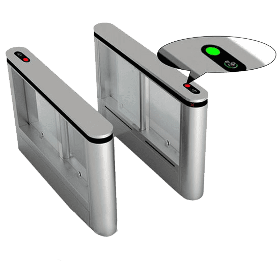 Speed gate with integrated badge readers