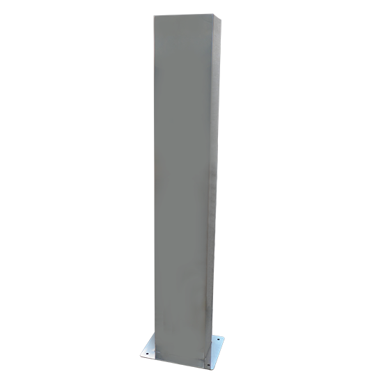 Front of the stainless steel post