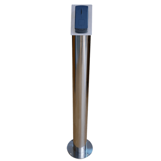 Polished stainless steel post