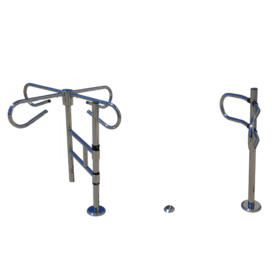 Reduced mobility persons rotating gate