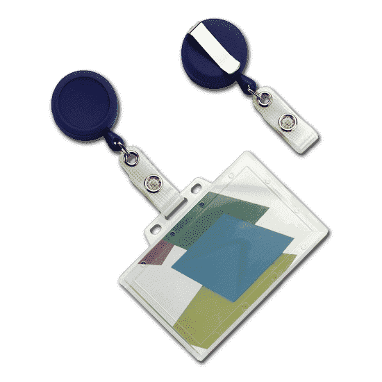 Reel with badge holder strap