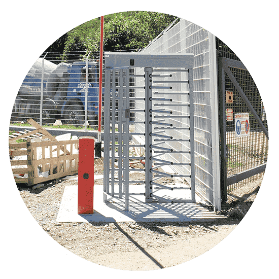 Turnstile with rising barrier