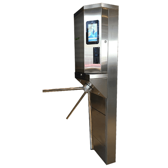 Turnstile for paid toilets