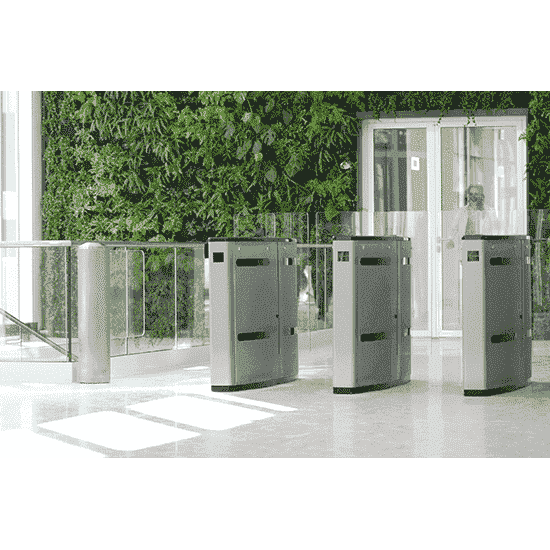 Access control gates with sliding panels