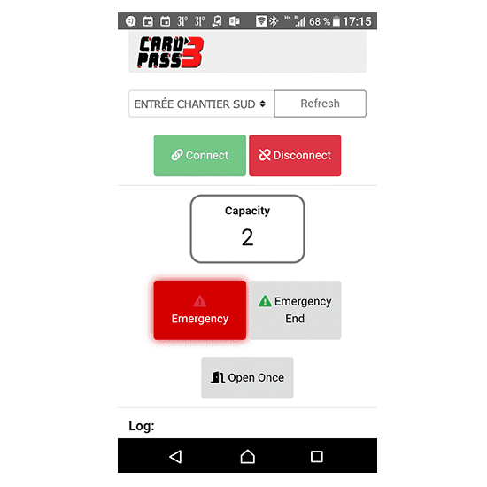 Aplicación CardPass3 para smartphone