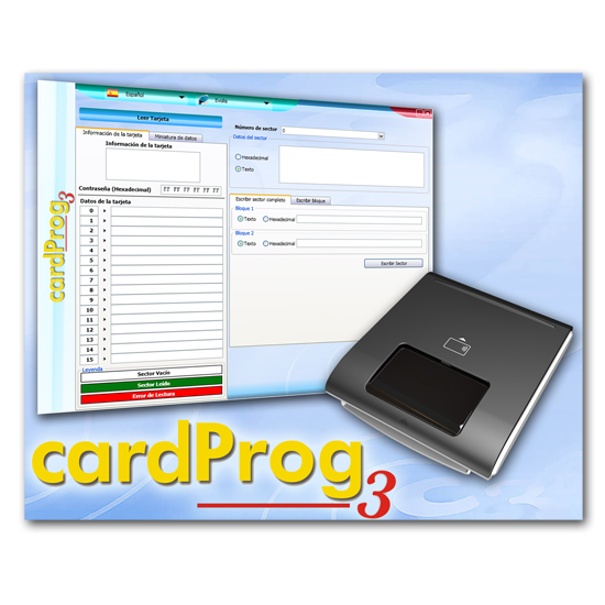CardProg3 con lector de chip MIFARE Ⓡ LGM2200