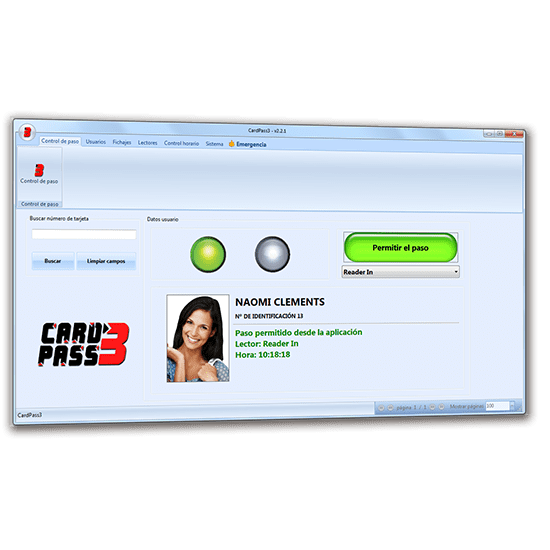 CardPass3 software de control de acceso