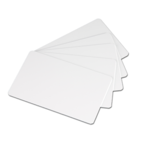 tarjetas plásticas blancas