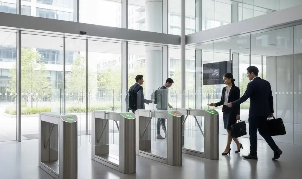 Seguridad con tornos de acceso