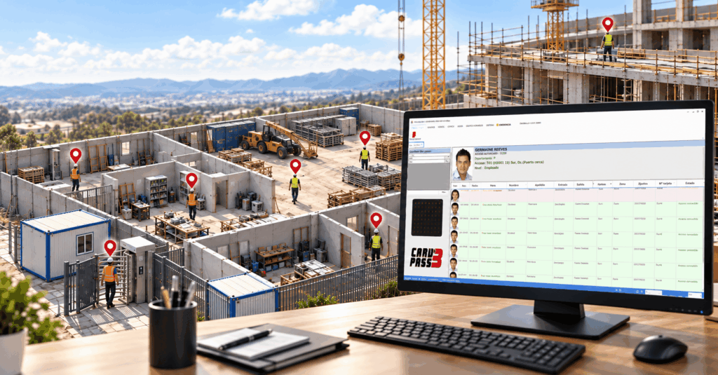 Software CardPass3 para gestionar trabajadores y registros de acceso