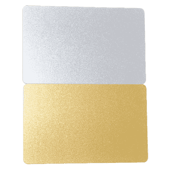 Cartão para serigrafia em ouro e prata